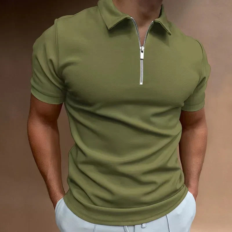 Zipper Polo Shirt